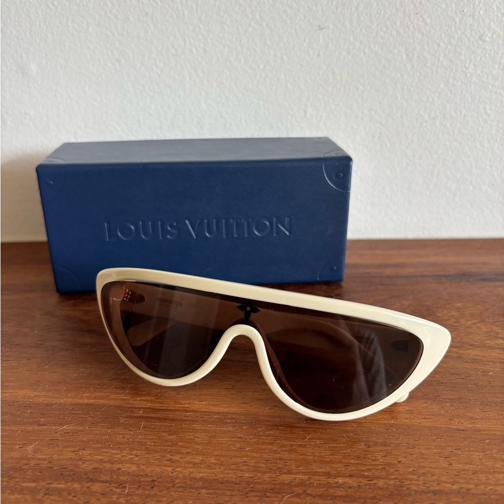 Louis Vuitton Cream Shield Sunglasses